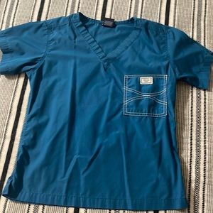 Blue Sky Scrubs Top